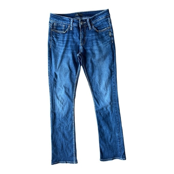 Silver Jeans Co Women’s Suki Slim Bootcut Jeans Dark Wash Jeans, Size 28 x 33 - Picture 1 of 10